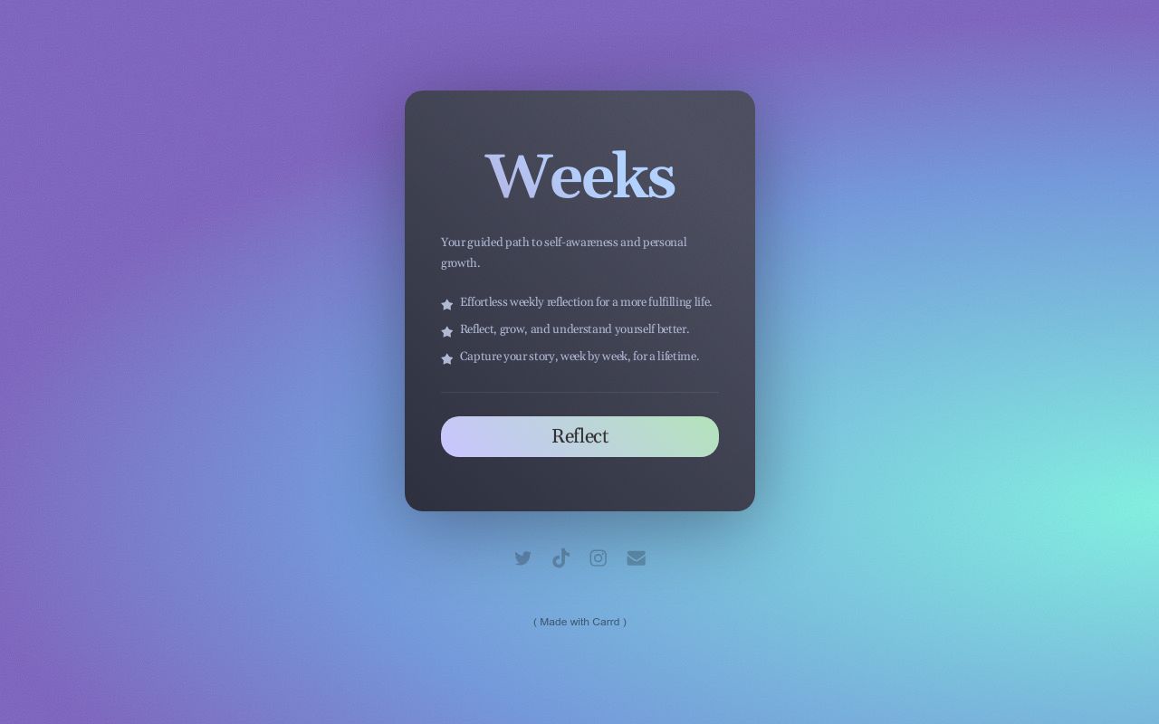 Carrd profile picture for @weeks